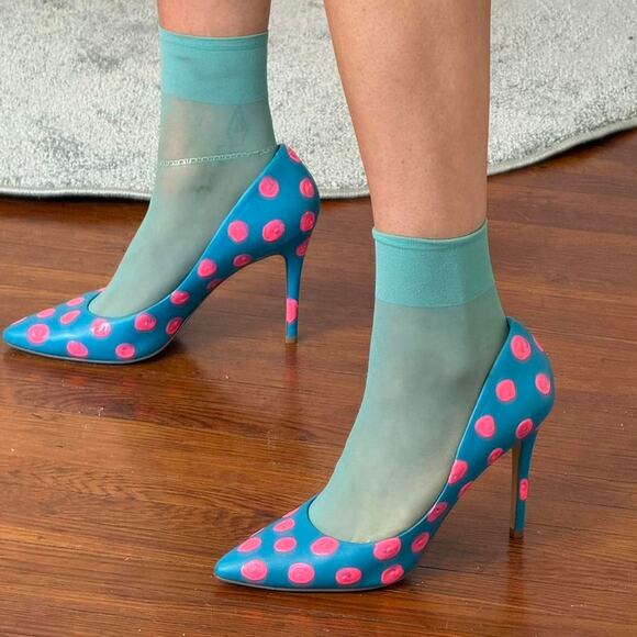 Charles David Shoes - Y2K polka dot stiletto heels